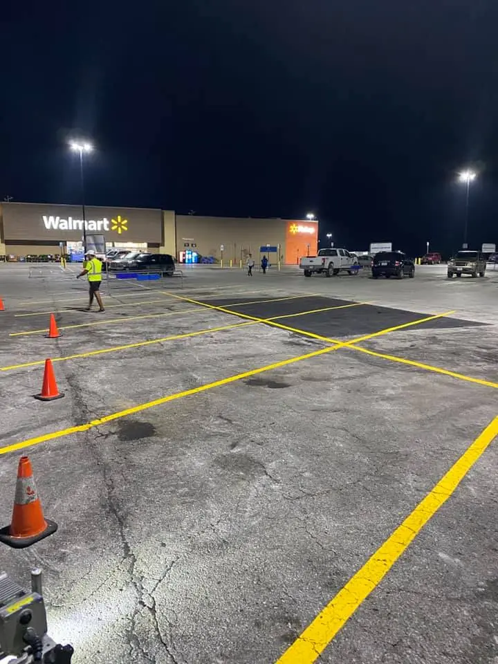 Pothole Repair on a commercial lot in Odessa, MO