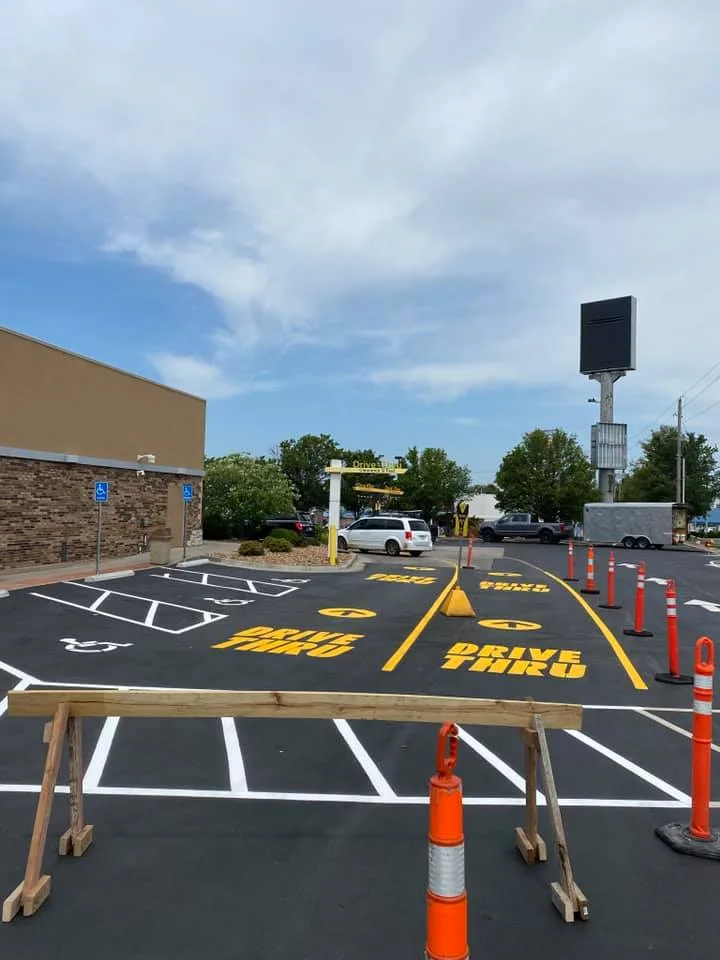 Commercial line striping & marking work in Independence