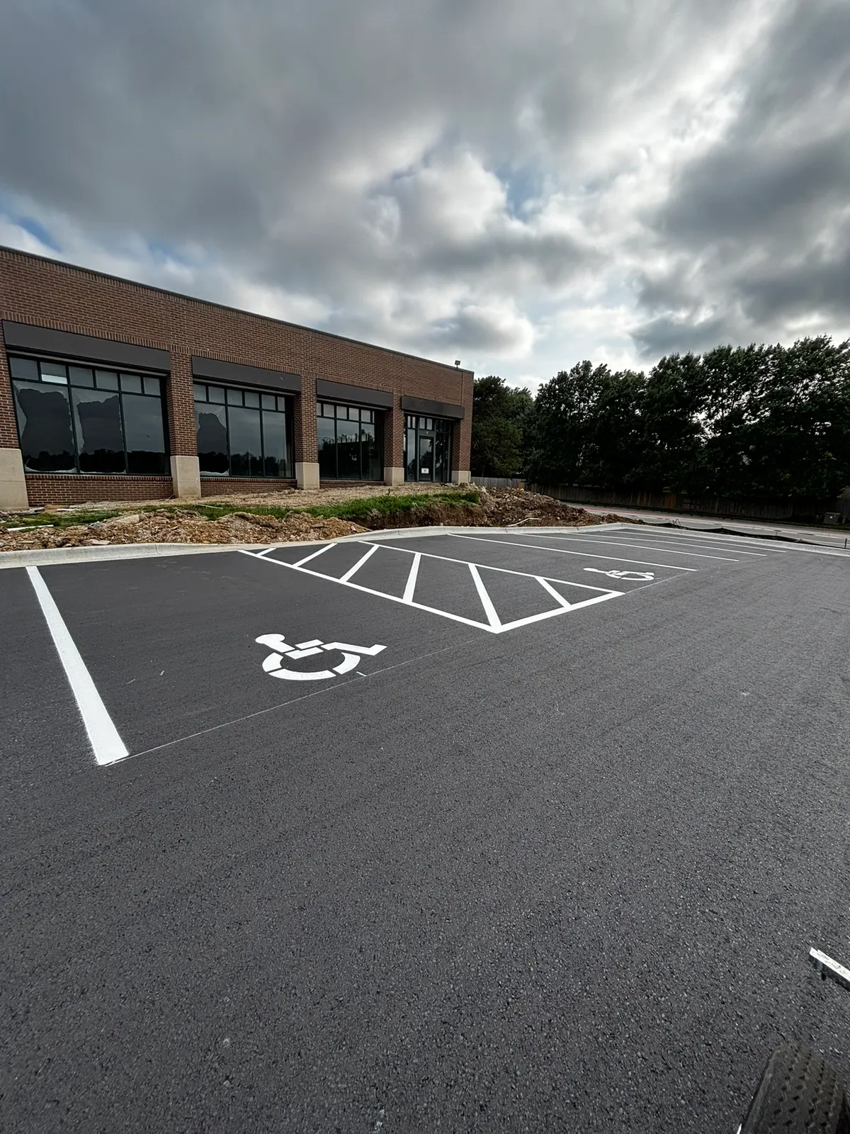 New parking lot construction in Lenexa