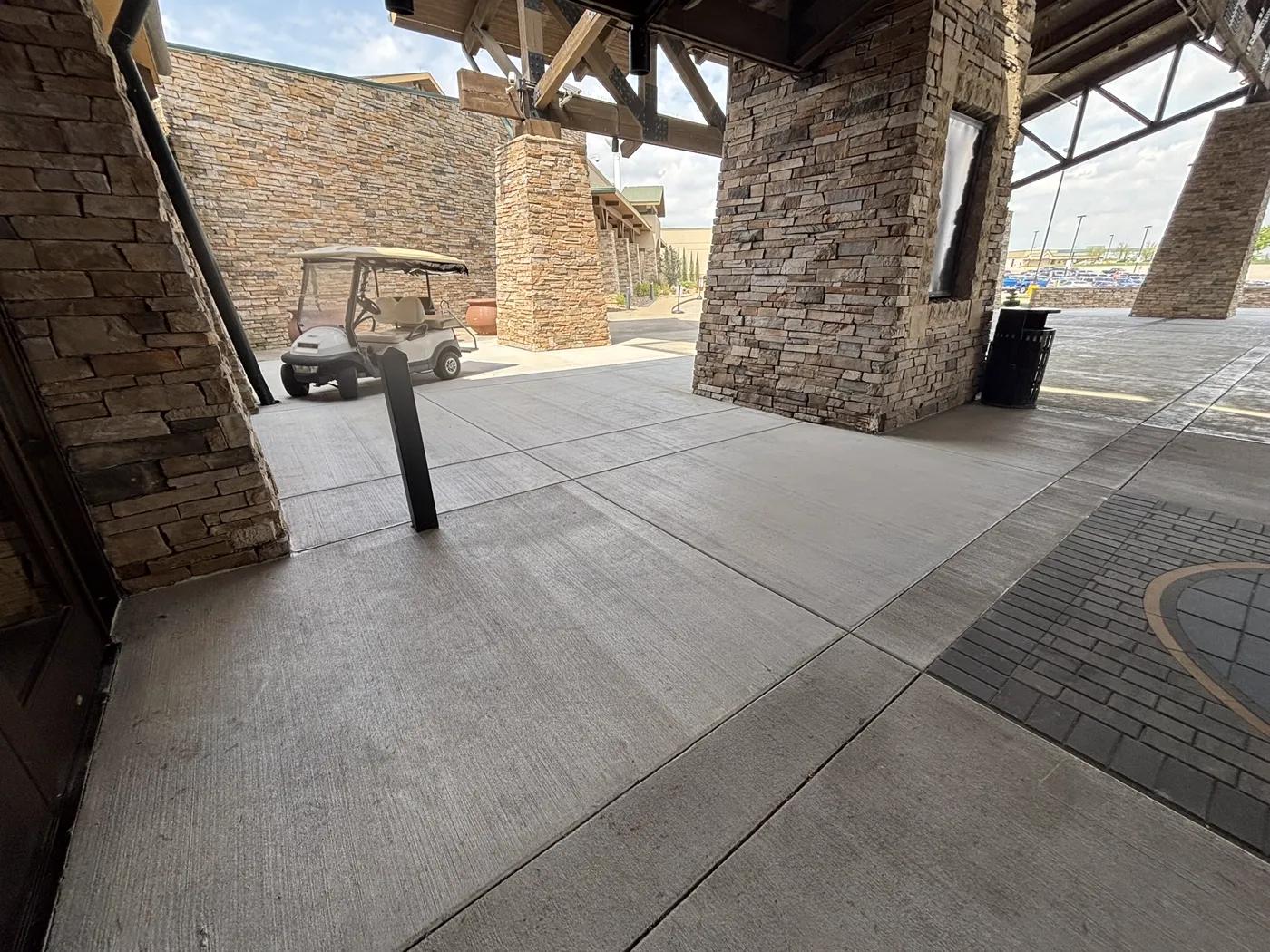 Finished logo pavers set to brand specification at Prairie Band Casino, Mayetta KS