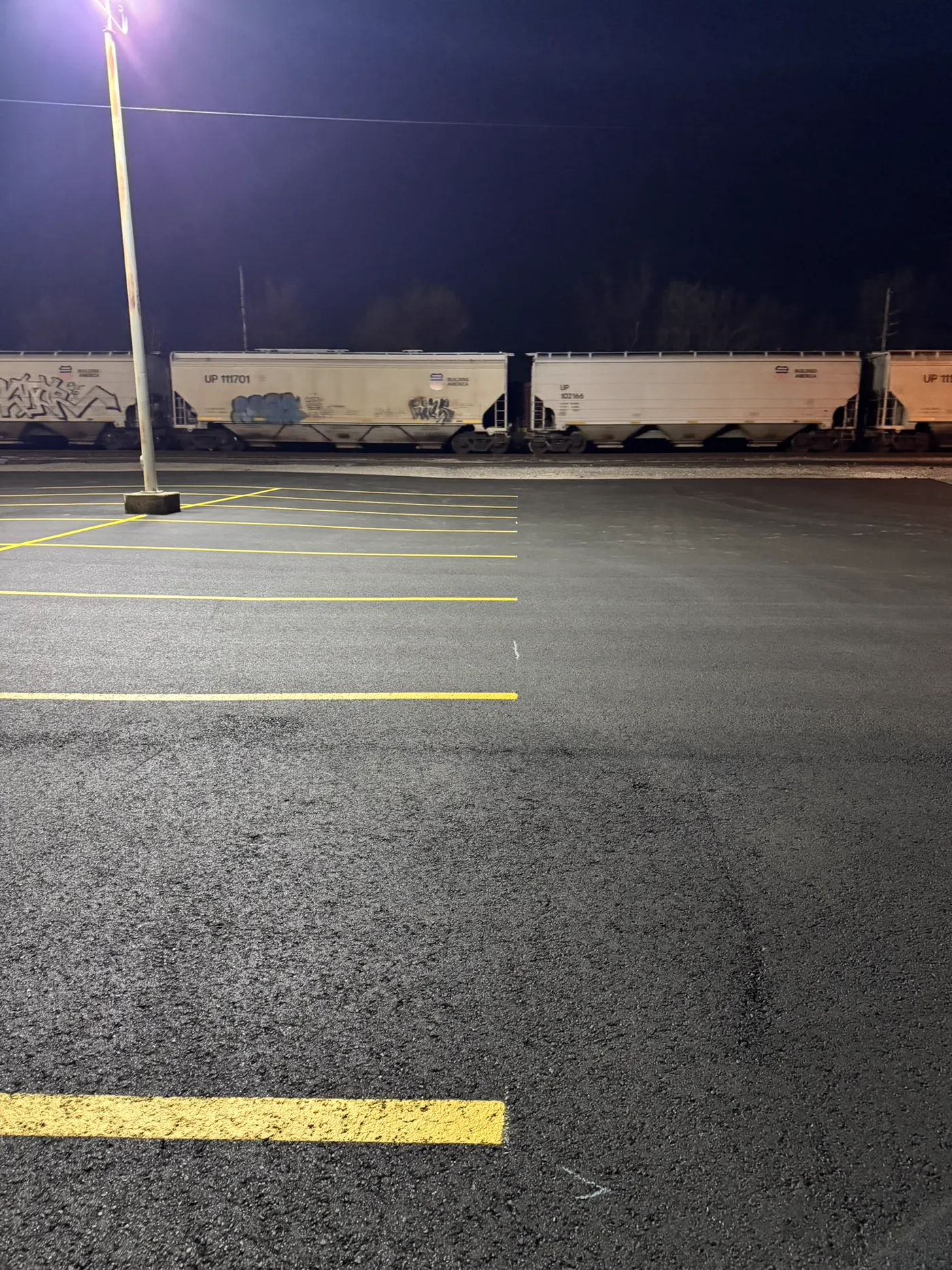 Milled asphalt surface ready for overlay at Union Pacific Railroad, Topeka KS